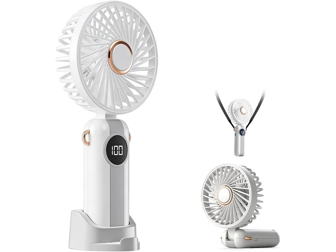 Ventilador Branco Mini Leve P/ Viagens E Verão