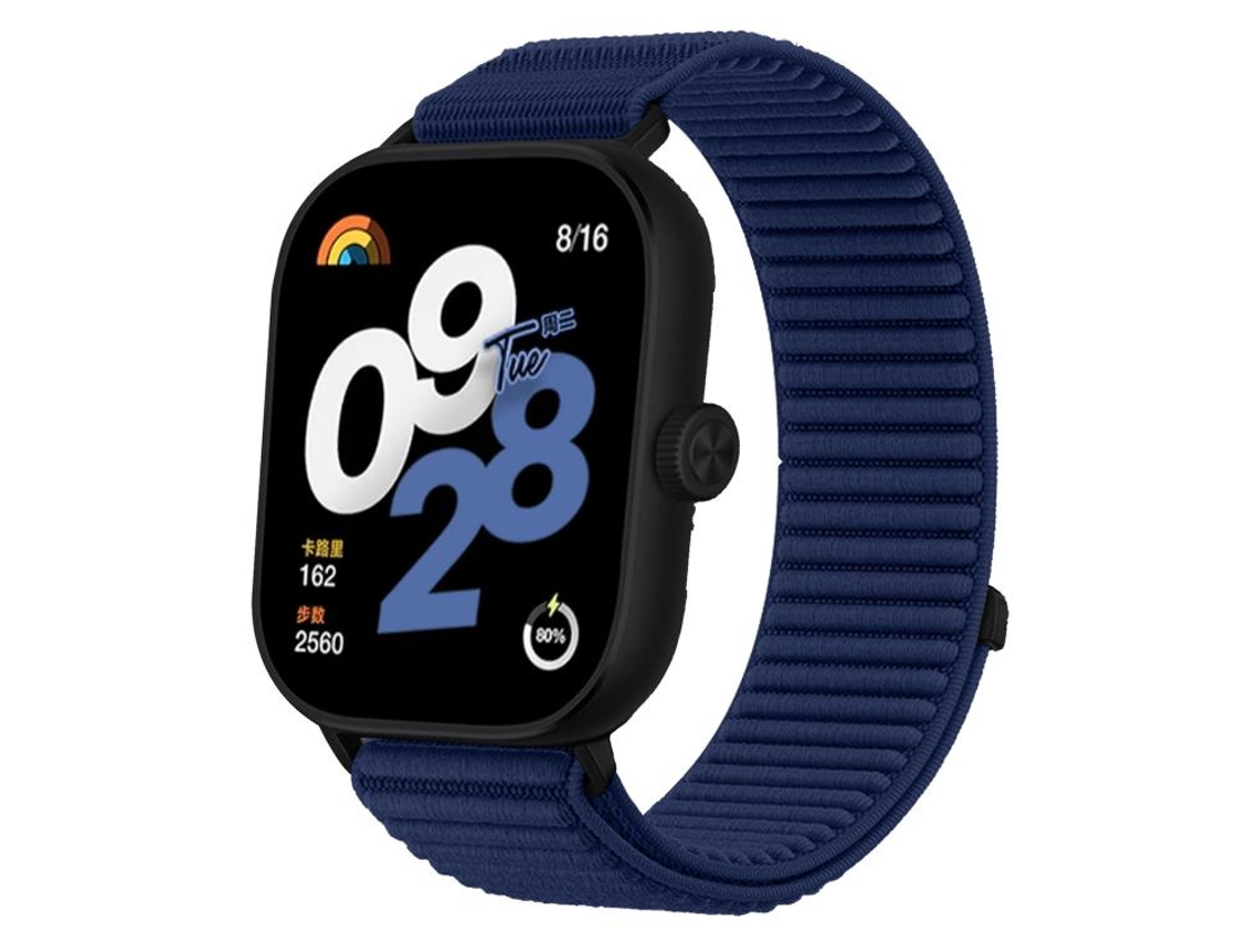 Bracelete Nylon Trançado com Fecho de Velcro Azul para Redmi Watch 6/5/4 XIAOMOYU