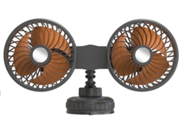 Ventilador Para Carro 24v 12v, Rotação De 360 Graus, Mini Com Cabeça Dupla, Carregamento Usb, Alimentação Elétrica, 3 Velocidades