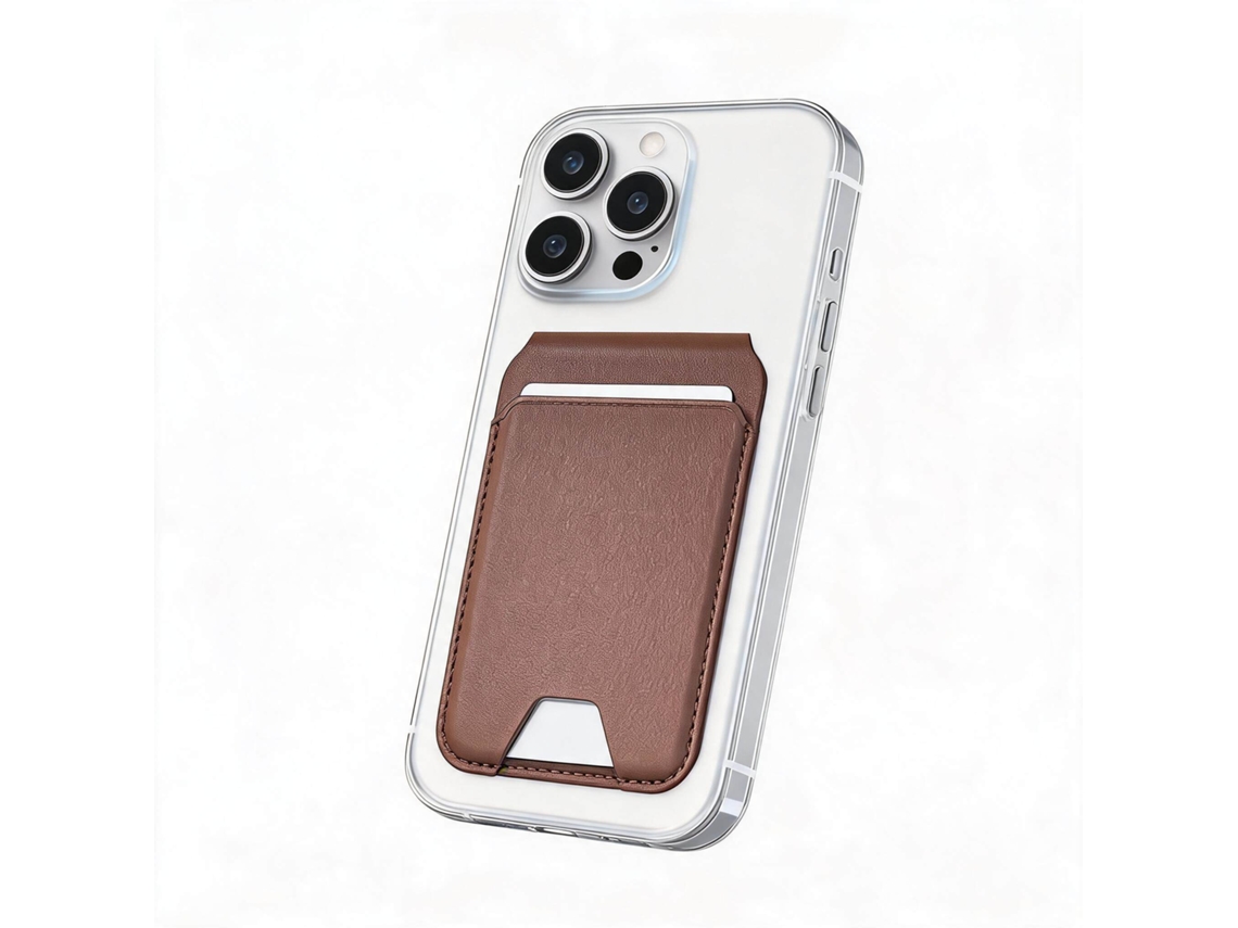 Carteira Magsafe HENTEN HOME para iPhone 17/16/15/14/13/12, laranja