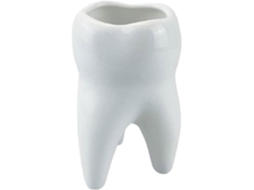 Porta Canetas De Cerâmica Em Formato Dente, Acessório Divertido Computador, Ideal Crianças E Adultos Também