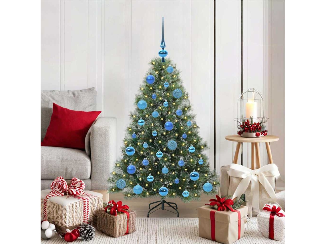 Vidaxl Árvore De Natal Artificial Com 150 Leds Verde 120 Cm Pe E Pvc