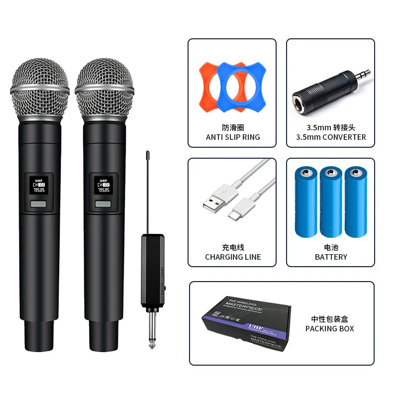 Microfone Universal Sem Fio, Fm De Modo U De Uma A Duas Bandas