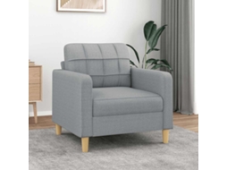Vidaxl Poltrona Tecido 60 Cm Cinzento-claro