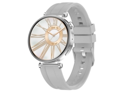Smartwatch Feminino com Chamadas Bluetooth Tela Amoled de 1 32 Polegadas Vários Modos Esportivos e Design Moderno Cinza YEMAESRE