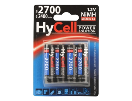 Hycell 5030682 Pilha Bateria Recarregável Aa Hidreto Metálico de Níquel