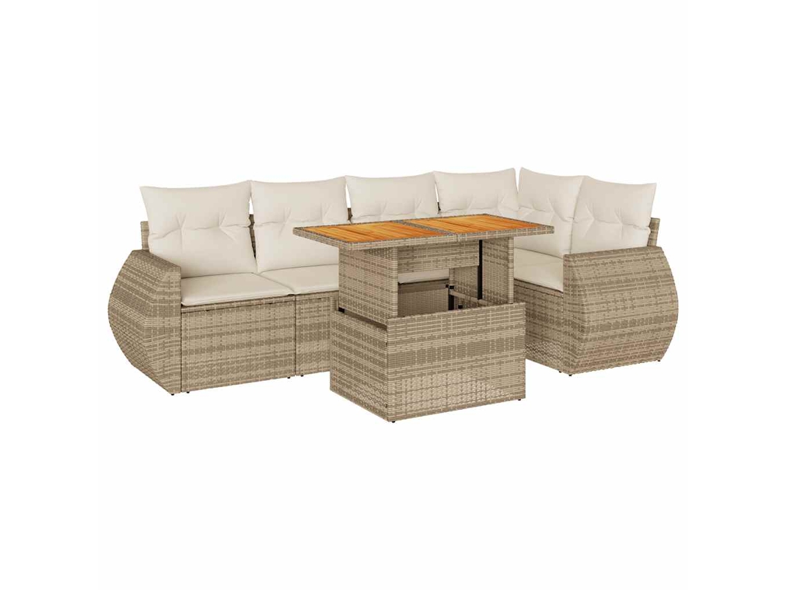 Garden Sofa Set, Garden Sofa Sets Vidaxl Bege Rattan / Vime (n/a)