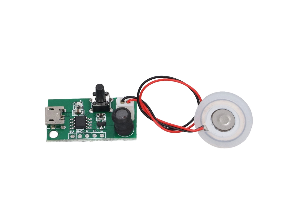 Módulo umidificador USB de 2 W com placa atomizadora, grande volume de spray, baixo ruído, para projetos "faça você mesmo" (5 V)