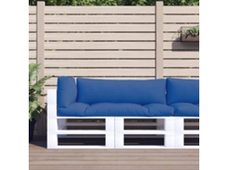 Vidaxl Almofadões Para Paletes 3 Pcs Tecido Azul
