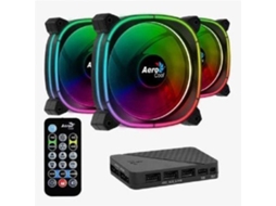 Pack 3 Ventoinhas AEROCOOL Astro 12 Pro RGB+ H66F Hub + Comando