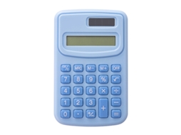 Calculadora Mini Portátil De Bolsillo Com Bateria E Solar 8 Dígitos Led Azul Céu Para Estudantes Escritório
