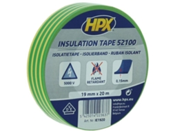 Fita de Pvc para Eletricistas HPX 19Mm X 20M Amarelo Esverdeado Isolamento Elétrico