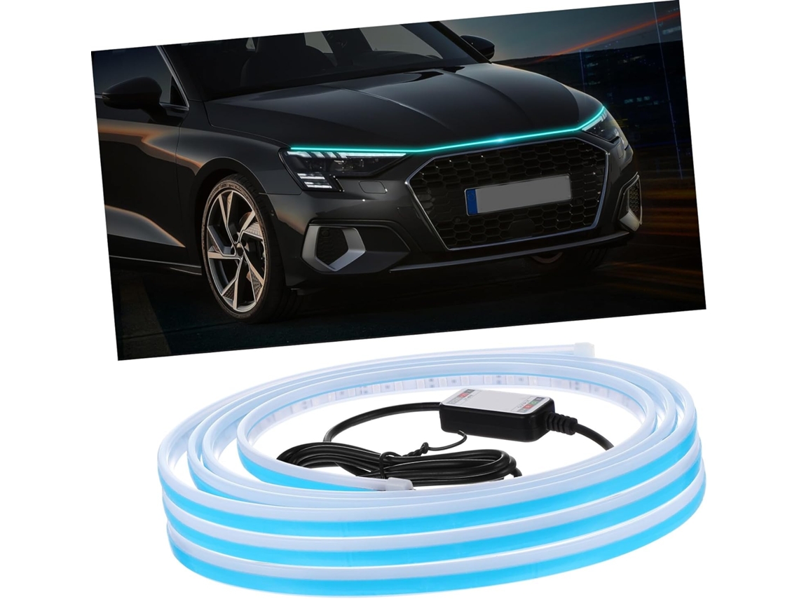 Kit De Faixa De Luz Led Rgb Para Carro De 180 Cm, Iluminação Externa, Controlada Pelo Motor, Controlada Por Aplicativo, Multicolorida