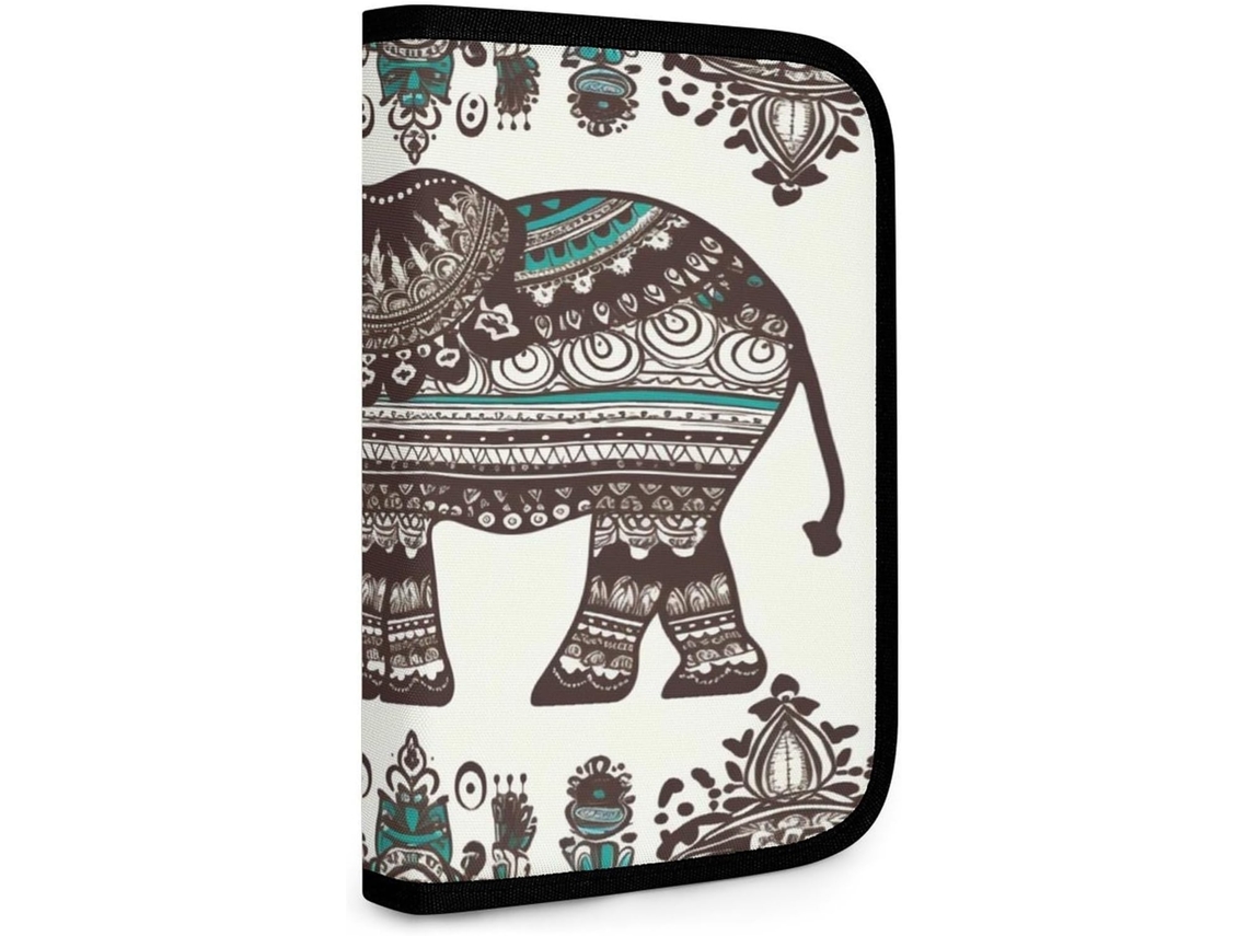 Bolsa dupla para ferramentas com estampa de elefante Boêmio, bolsa pequena para armazenamento, bolsa organizadora.