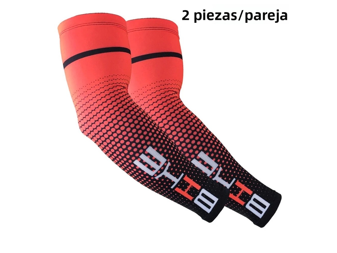 (vermelho G) Mangas Elásticas Para Os Braços, Proteção Uv, Mangas Esportivas Frescas E Confortáveis, Adequadas Para Corrida No Verão.
