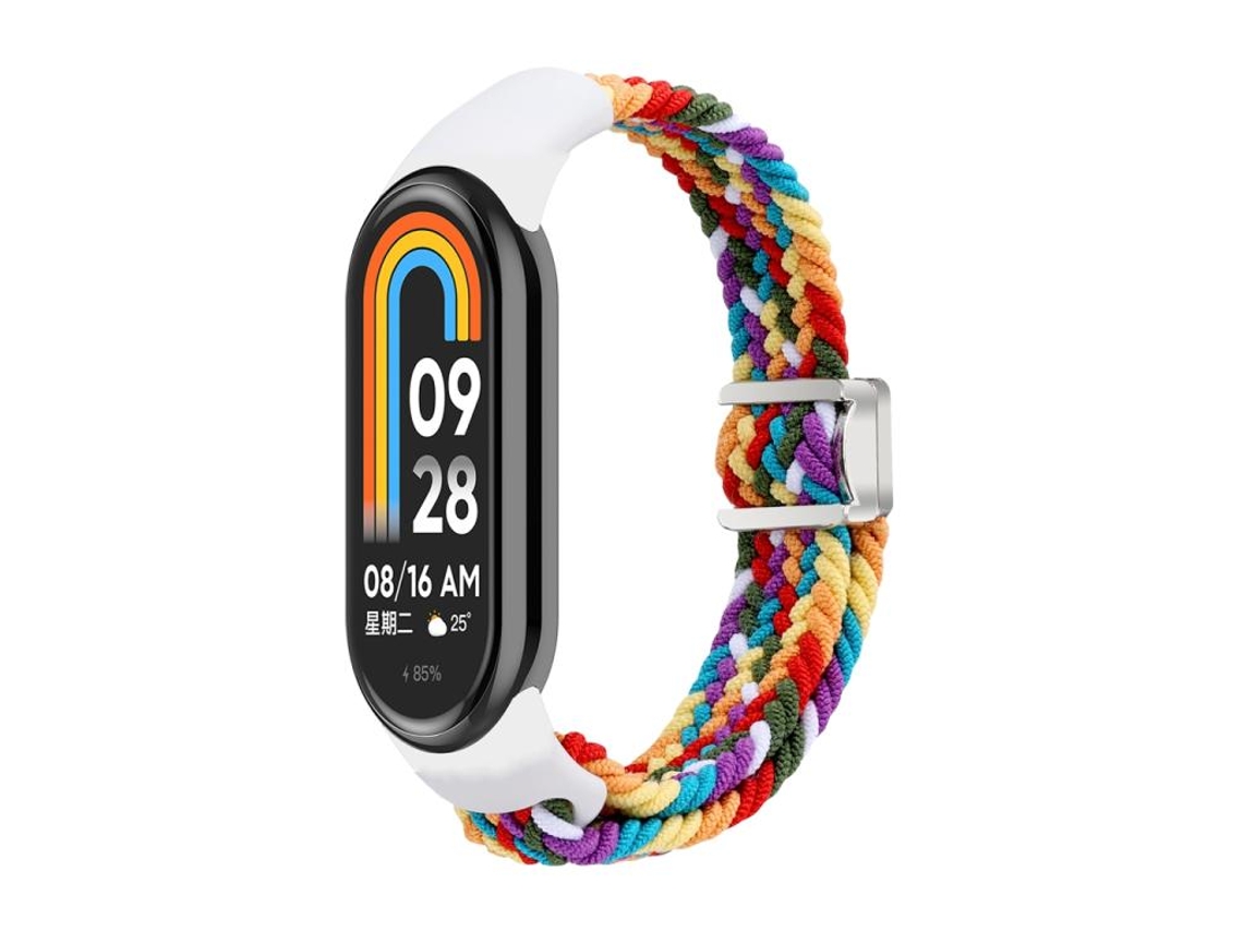 Bracelete para Xiaomi Smart Band 10/9/8 XIAOMOYU em Nylon Trançado com Fivela Magnética Arco-íris
