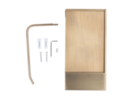 Suporte de Papel Higiênico com Prateleira Dourado Antigo de Cobre Puro para Telefone Celular e Itens Pequenos S/MARCA