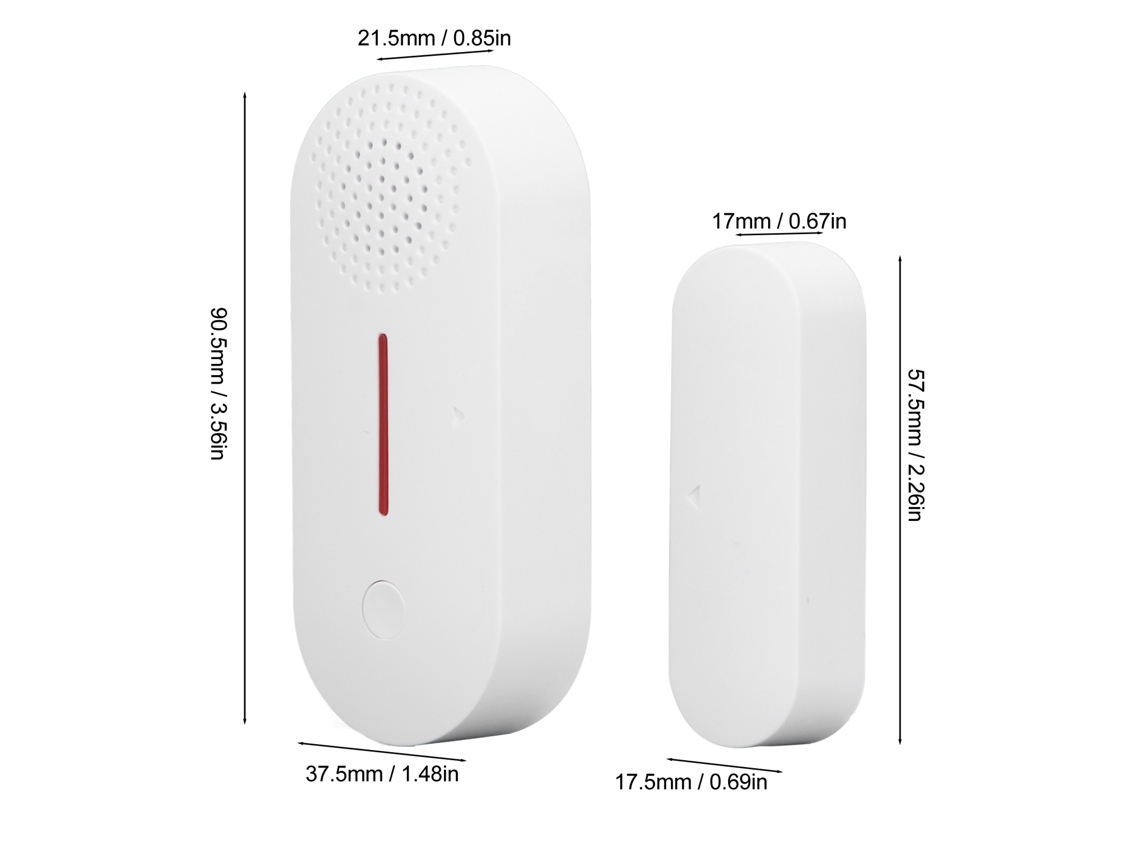 Laxiscreed Alarme Magnético Wi-fi Para Portas Com Som, Luz E Notificações No App