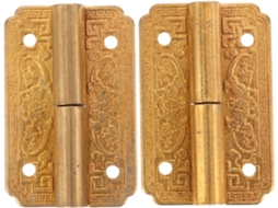 2 Dobradiças Antigas Para Porta De Armário, Ferragens Em Latão,