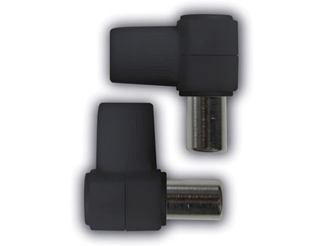 Kit Conector Acodado (Macho/Hembra) Negro