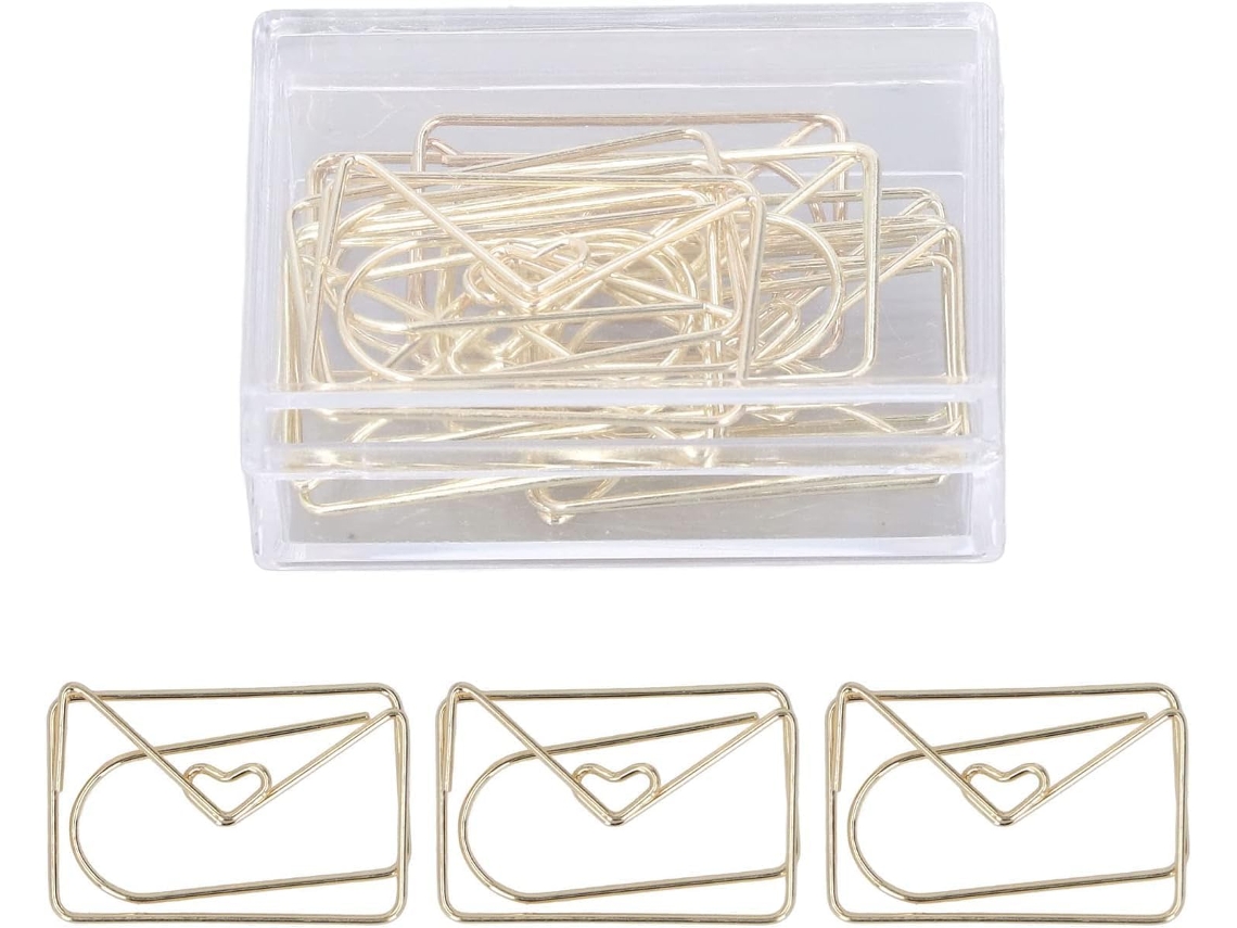 Clips Com Formatos Especiais, 100 Clipes De Papel Metal, Processo De Galvanização, Suprimentos Para Organização De