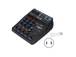 Misturador de 4 Canais Mini EOOCOO (misturador de Placa de Som Usb Bluetooth)