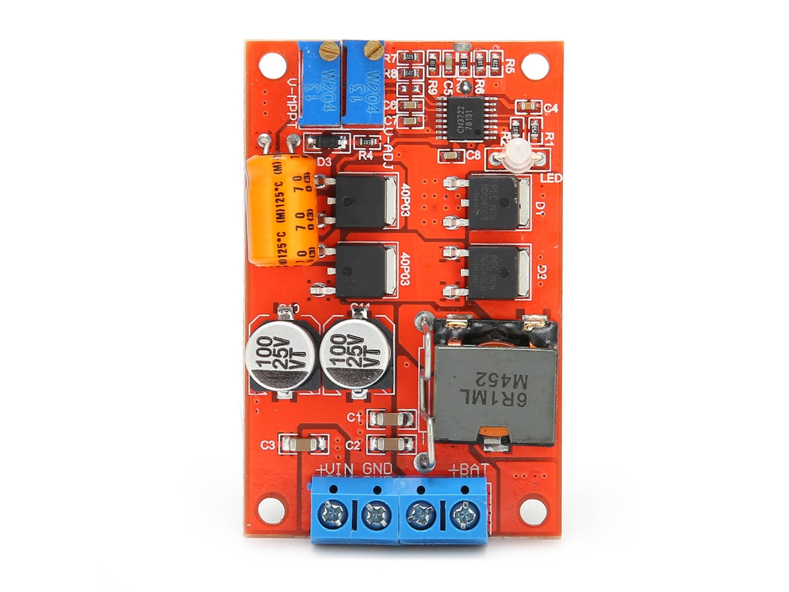 Placa de carga solar MPPT 5a YURU com proteção contra inversão