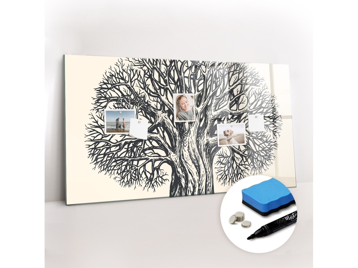 Quadro Magnético Colorido Árvore Grande Da Natureza Para A Sala De Estar Espelharte (120x60 Cm)