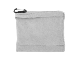 Toalha de Golfe Business, microfibra, macia, portátil, com clips para limpeza de bola e taco, cinza S/MARCA