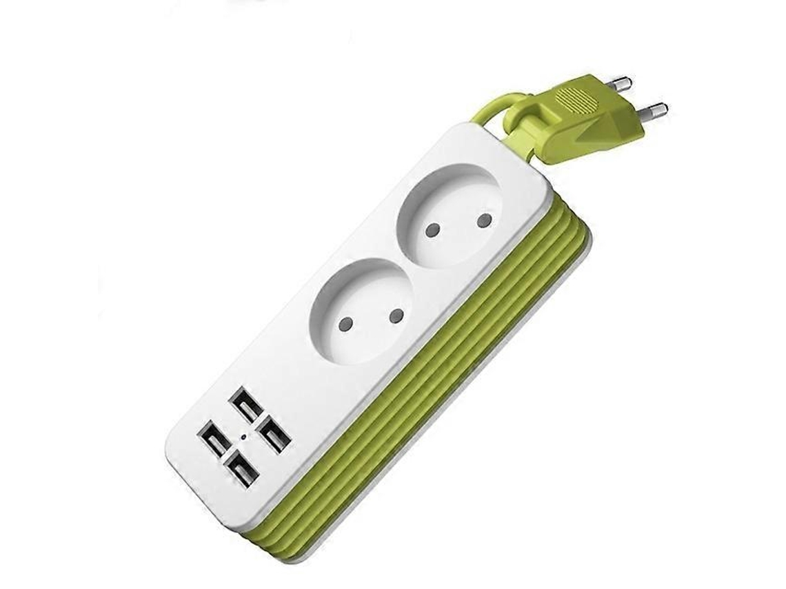 Régua De Tomadas Com Plugue 1/2 Eu, 4 Portas Usb, 1200w, 250v, Cabo De 1,5m, Portátil, Para Tomada Múltipla. Olysi Shop