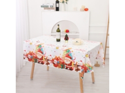 Toalha De Mesa De Natal, Decoraã§ã£o De Mesa De Jantar Com Tema Pai Natal, Material Pe, 137274cm