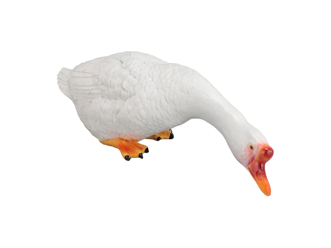 Estatueta de Ganso Resina Decorativa S/MARCA