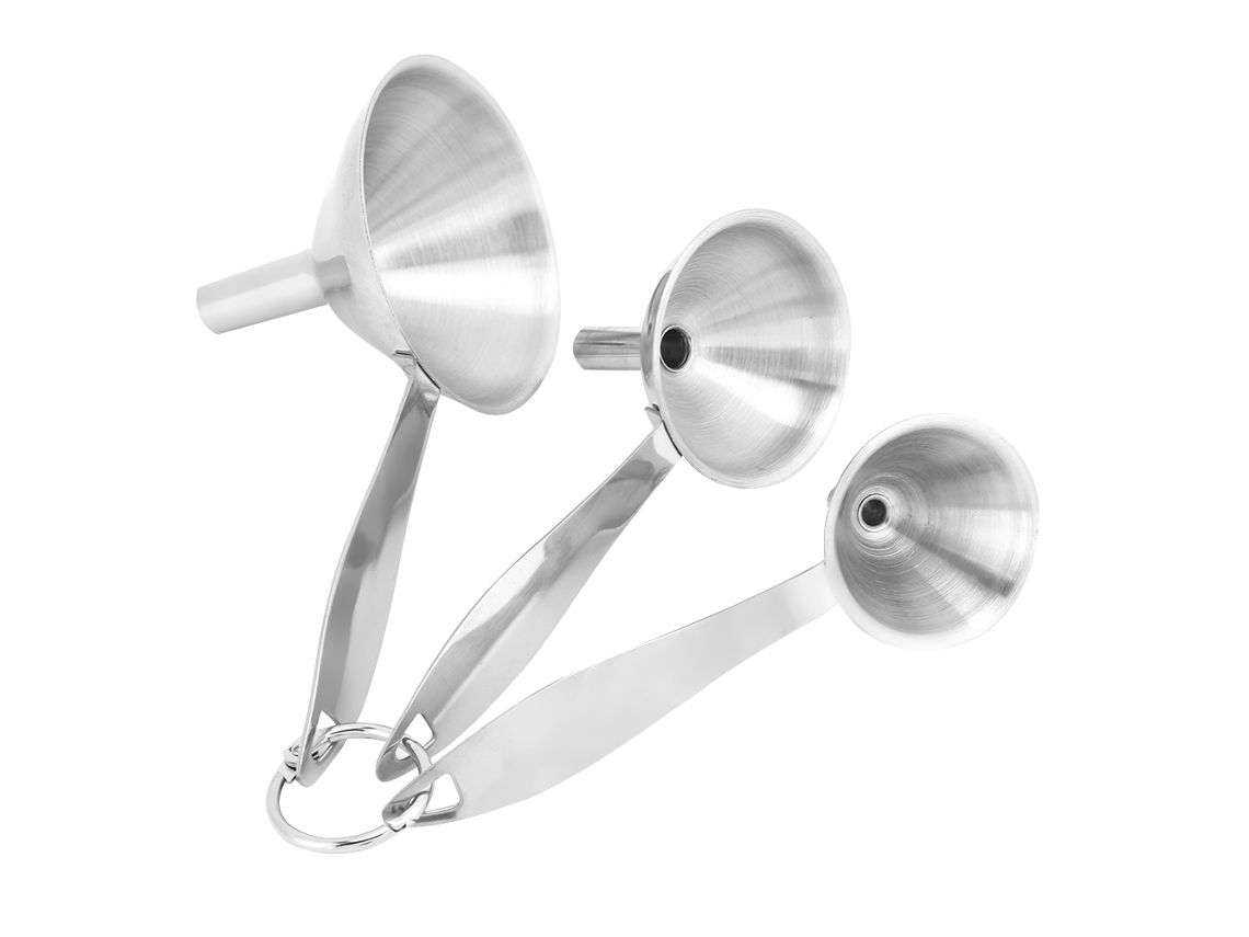 VYLARA Conjunto De Funil De Cozinha, Funis Versáteis Para Encher Garrafas, Transferir Óleos Essenciais, Líquidos, Ingredientes Secos E Pó Com Facilidade, Des