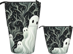 White Case Trousse Crayons Télescopique Patterned Ghosts Papeterie Peil Télescopique Durable Boite Crayon
