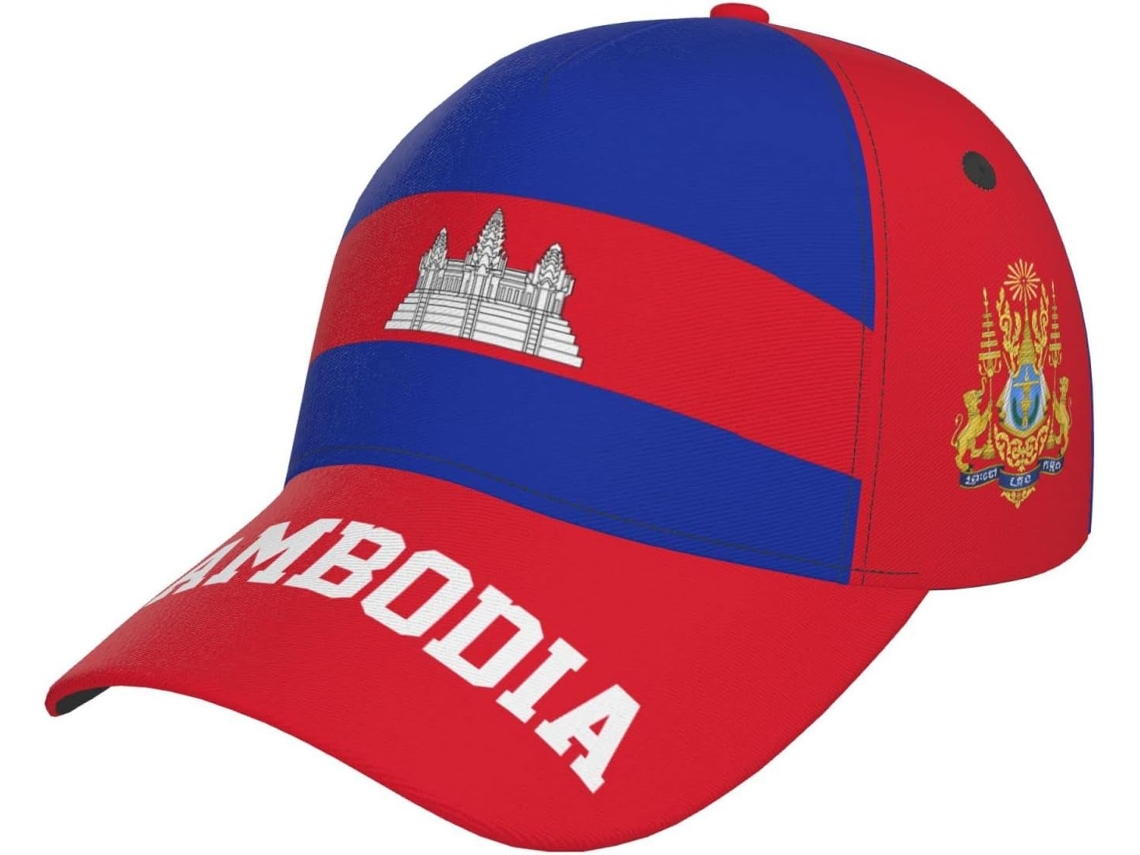Boné Bandeira do Camboja S/MARCA, Leve, Ajustável, Golfe, Trucker