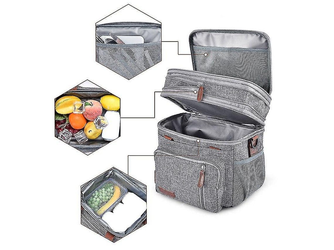 Bolsa Térmica Portátil Para Almoço, Bolsa Térmica Para Piquenique, Bolsa Para Almoço De Ombro Slowmoose