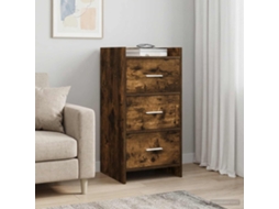 Vidaxl Buffet Carvalho Fumado 40 X 36 X 80 Cm Derivados De Madeira