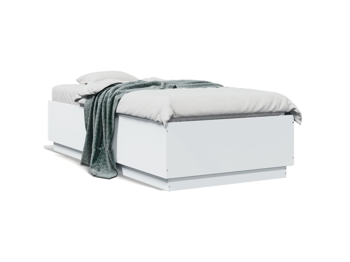 Estrutura de Cama MAISON EXCLUSIVE Derivados de Madeira Branco (90x190 cm)