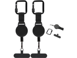Conjunto De 2/3 Cordões Retráteis Antifurto Para Celular, Suporte Ajustável Para Celular Ideal Para Esqui E Atividades Ao Ar Livre.