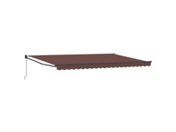 Toldo Retrátil Manual 500x300 Cm Castanho MAISON EXCLUSIVE