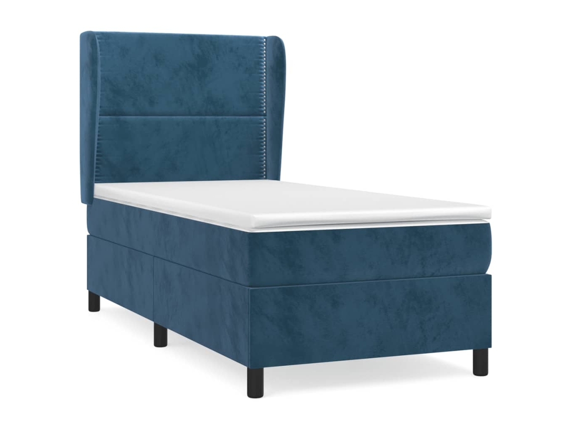 Box Spring Bed, Box Spring Beds Vidaxl Azul Veludo (100 X 200 Cm)