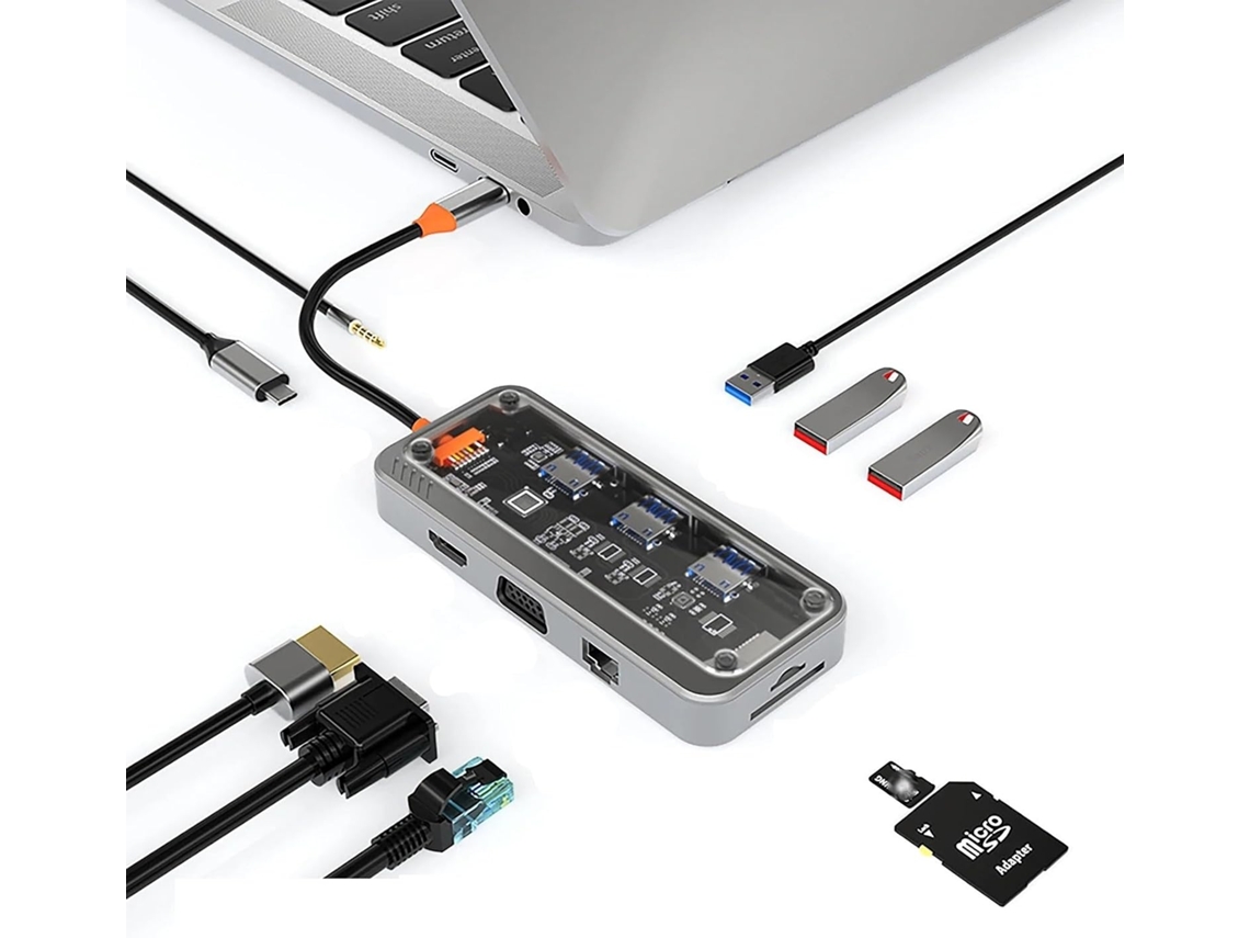 Hub Usb-c 10 Em 1, Estação De Acoplamento, Type-c Para Pd, Hdmi, Usb