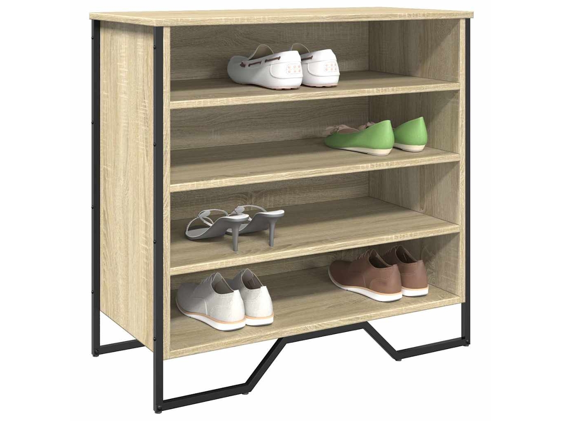 Vidaxl Sapateira 80x38x78 Cm Derivados De Madeira Carvalho Sonoma