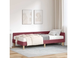 Vidaxl Estrutura De Cama De Canto Com Colchão 2 Unid. Cinzeto Tecido