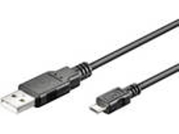 Cabo de Dados MICROCONNECT (USB A - Micro USB B - 3 m - Preto)