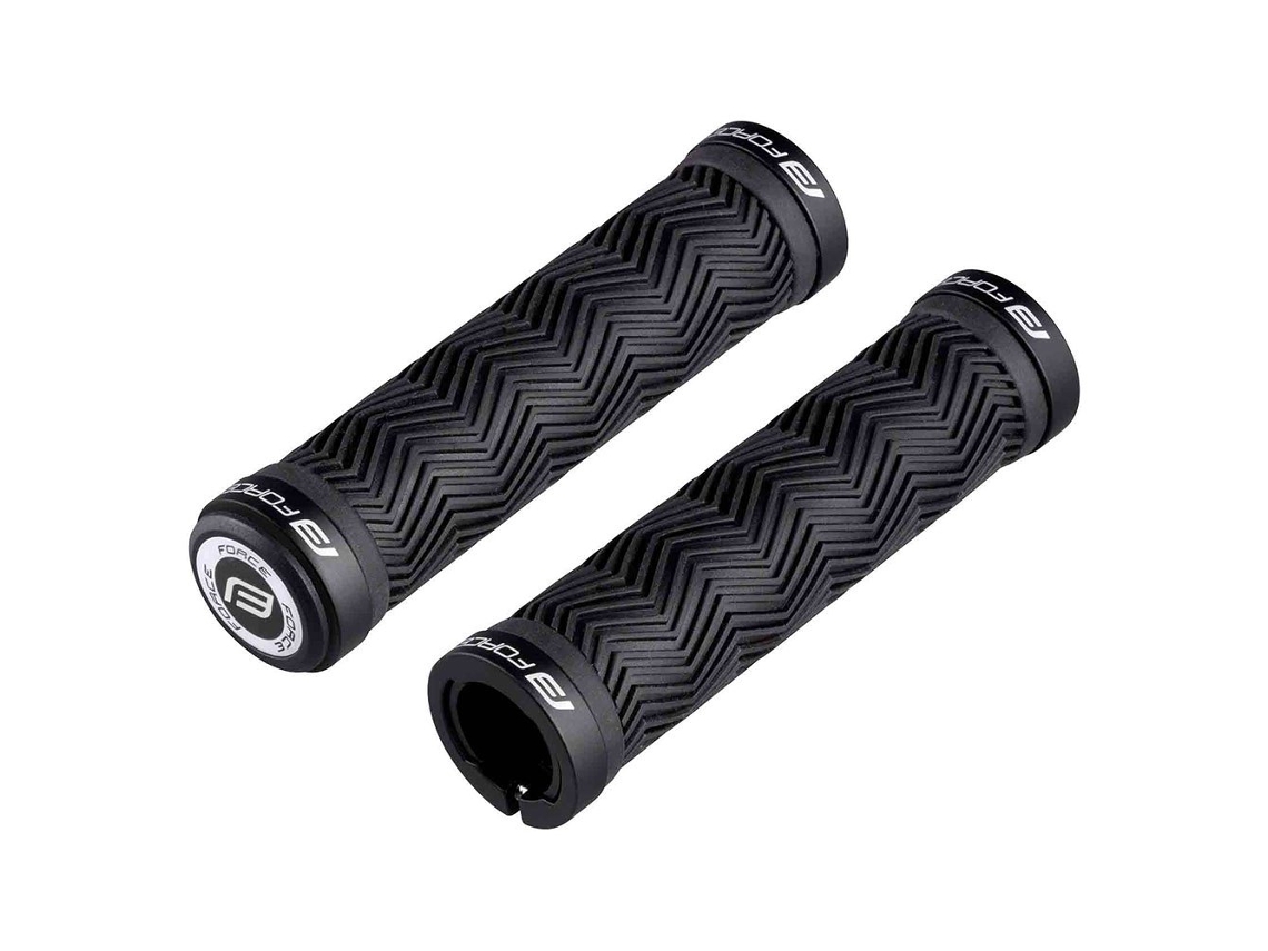 Punhos Rubber Lock On Preto 128 Mmforce