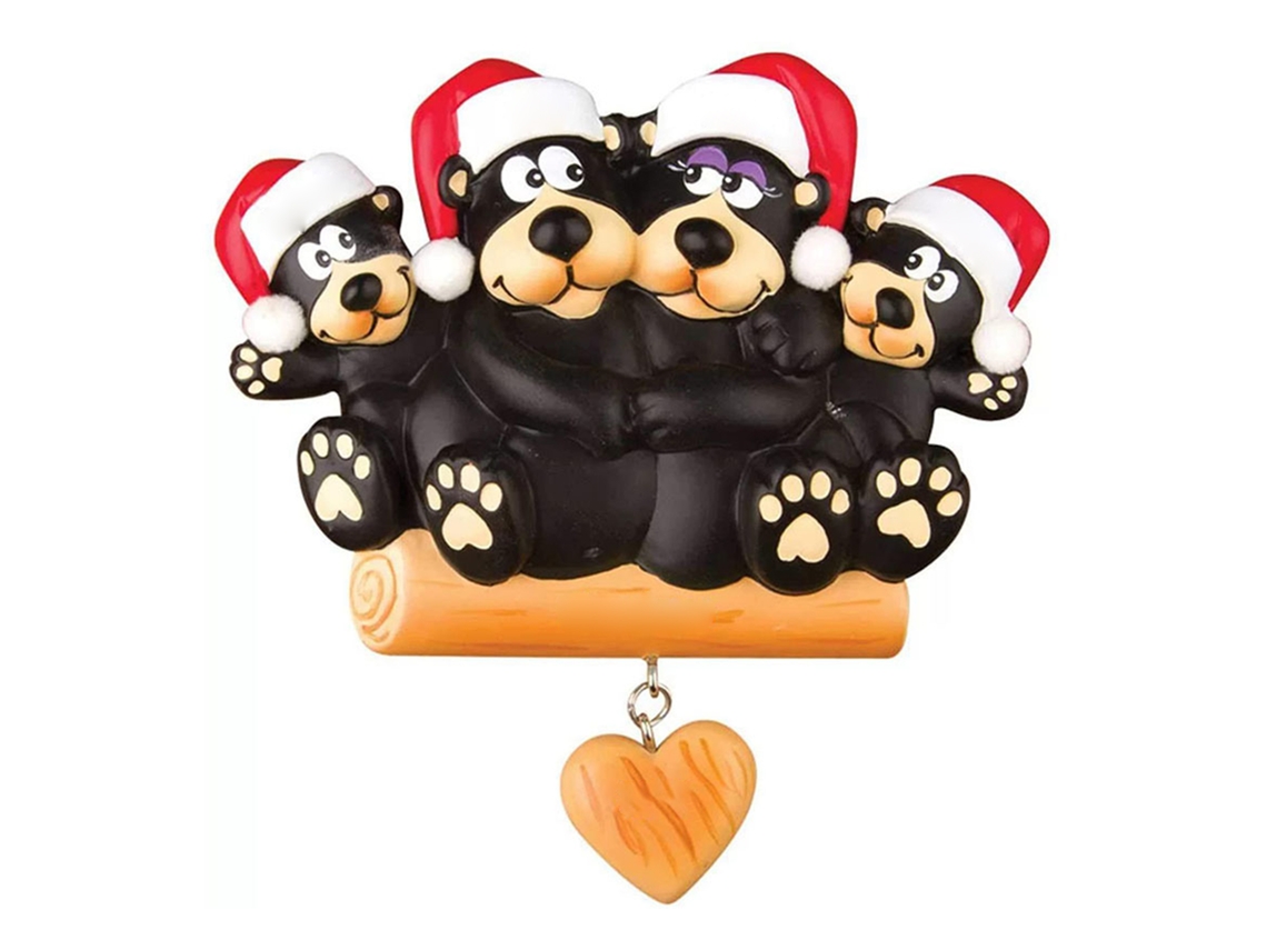 Laxiscreed Enfeite De Natal 2022 Com 4 Cabeças Cão, Urso, Coração Em Diy Artesanal