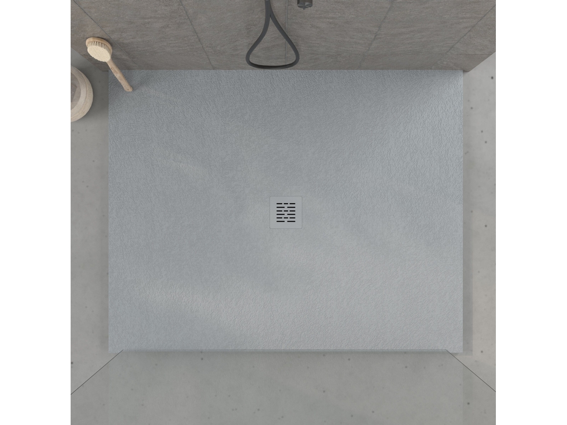 Base de Duche em Ardósia Centro Cinza 110x110 cm RC