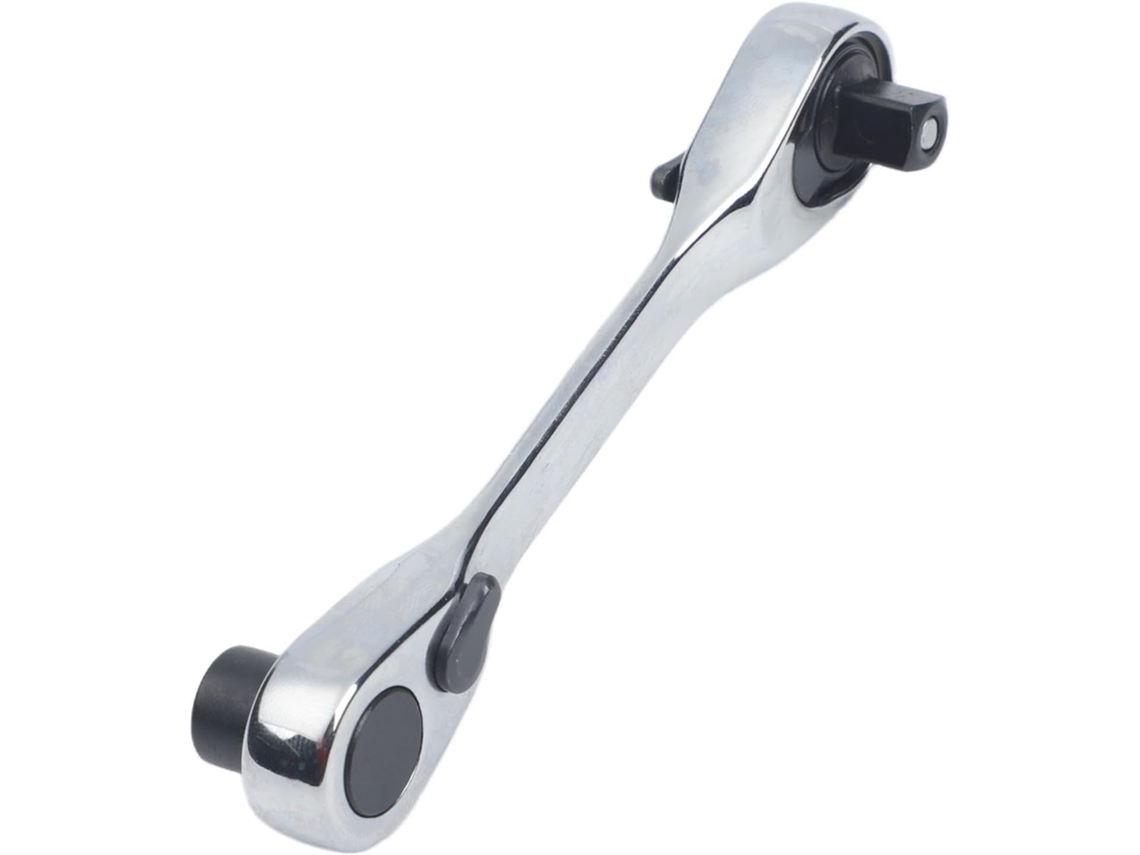 Chave De Dupla 1/4" Para Fenda Torque Mecânico, Prata E Preta, 98 Mm
