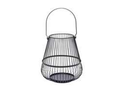 Lanterna De Ferro Preto Simples Grande Para Decoração Hoteleira Ambiente Externo